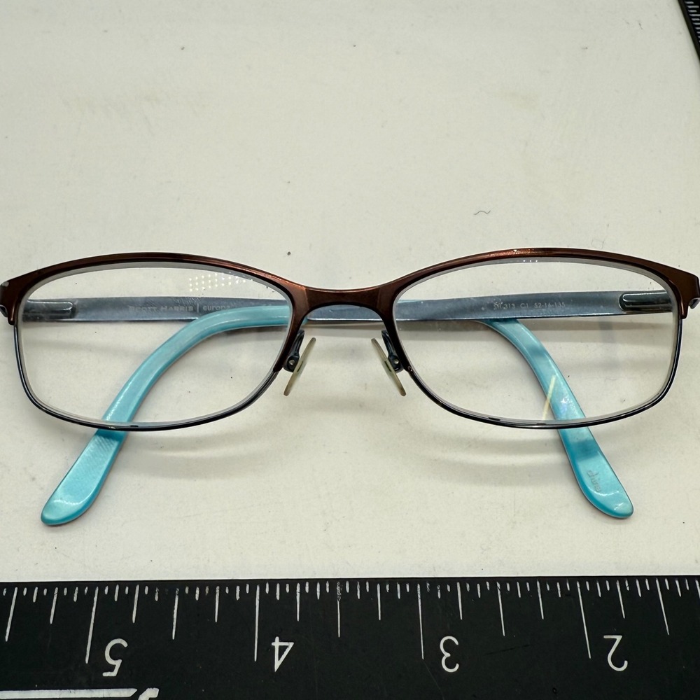 Scott Harris Europa SH-313 C1 Eyeglasses FRAMES ONLY Brown Blue‎ 52 16 135